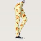 Leggings Cool et fun pizza tranches motif clair jaune (Droite)