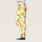 Leggings Cool et fun pizza tranches motif clair jaune (Gauche)