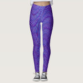 Leggings Cool et moderne Moiré Effet Abstrait Bleu pourpre (Devant)