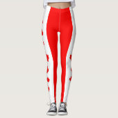 Leggings Cool Feuille d'érable rouge du drapeau du Canada (Devant)