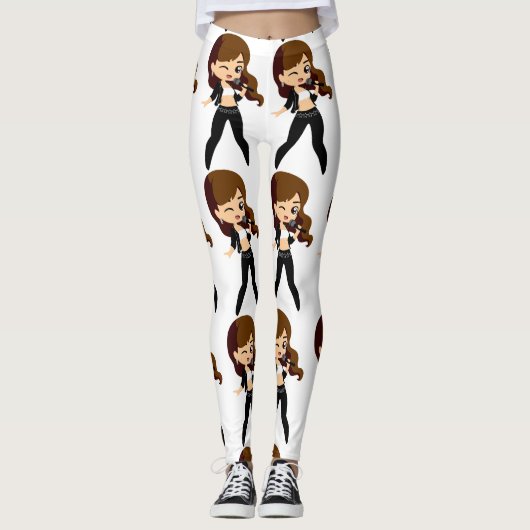 Leggings Cool fille chante Karaoke Thunder_Cove (Devant)