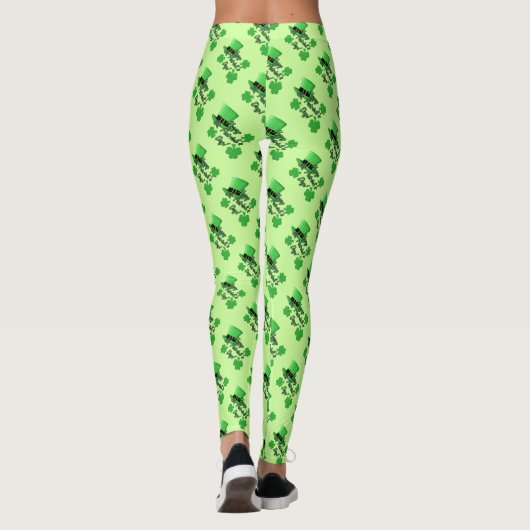 Leggings Cool fun Chapeau vert haut Shamrocks St Patricks D (Dos)
