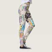 Leggings Cool Fun Doodle Lettres Vintage (Droite)