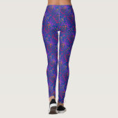 Leggings Cool Fun Purple Blue Halloween Spider Motif Web (Dos)