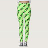 Leggings Cool Funny St. Patrick's Day Mustache Top chapeau  (Devant)