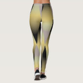 Leggings cool géométrique noir et or gris (Dos)