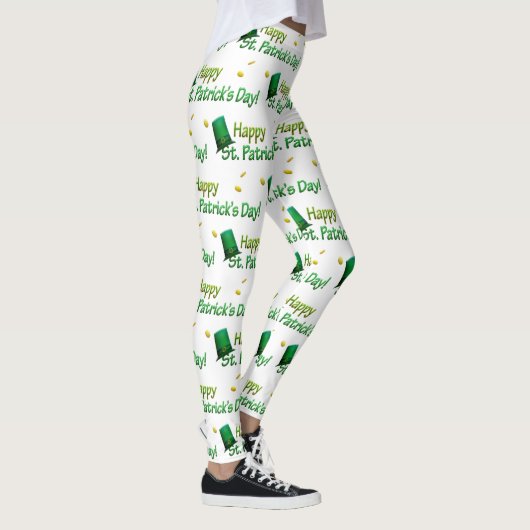 Leggings Cool Gold Green Casquettes heureux St. Patrick (Droite)