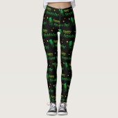 Leggings Cool Gold Green Casquettes heureux St. Patrick (Devant)