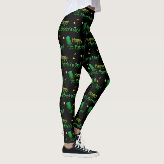 Leggings Cool Gold Green Casquettes heureux St. Patrick (Droite)