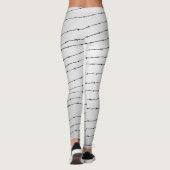 Leggings Cool gris blanc et noir barbelé motif (Dos)