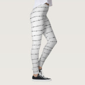 Leggings Cool gris blanc et noir barbelé motif (Droite)