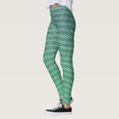 Leggings Cool Horizontal Vert Rayures Bleu Dégradé Trippé (Gauche)