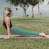 Leggings Cool Horizontal Vert Rayures Bleu Dégradé Trippé