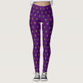 Leggings Cool Mardi Gras Fleur de Lis (Devant)
