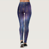 Leggings cool mermaid parties scintillant bleu or trident l (Dos)