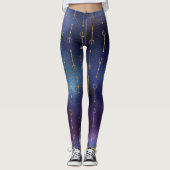 Leggings cool mermaid parties scintillant bleu or trident l (Devant)
