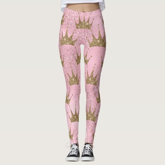 Leggings cool mermaid parties scintillant chic or rose tiar (Devant)