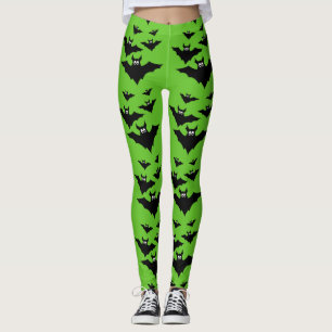 Leggings Cool mignon chauve chauve-souris Halloween noir et