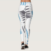 Leggings Cool, moderne, bleu abstrait tendance (Dos)