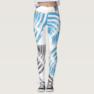 Leggings Cool, moderne, bleu abstrait tendance