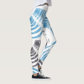 Leggings Cool, moderne, bleu abstrait tendance (Droite)