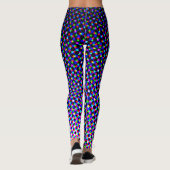 Leggings Cool moderne couleur violet demi-ton Pixel numériq (Dos)