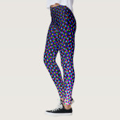 Leggings Cool moderne couleur violet demi-ton Pixel numériq (Gauche)