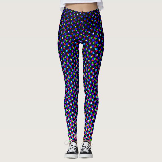 Leggings Cool moderne couleur violet demi-ton Pixel numériq (Devant)