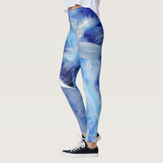Leggings Cool Motif des tons bleu et blanc (Gauche)