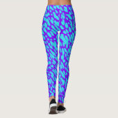 Leggings Cool Motif tendance bleu violet Poster de animal   (Dos)