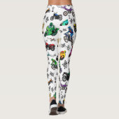 Leggings Cool Motorcycle Illustrations Motif (Dos)