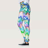 Leggings Cool multicolore Wavy Zig Zag Motif (Gauche)