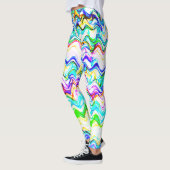 Leggings Cool multicolore Wavy Zig Zag Motif (Gauche)