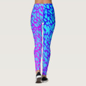 Leggings Cool Neon Blue Et Violet Poster de animal Wildlife (Dos)