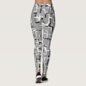 Leggings COOL noir blanc gris Abstrait Motif (Dos)