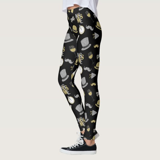 Leggings cool Nouvel An motif (Gauche)