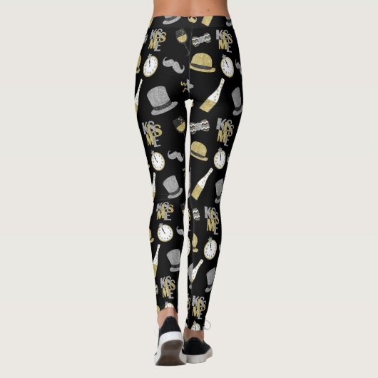 Leggings cool Nouvel An motif (Dos)