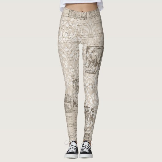 Leggings Cool One-of-a-Genre Ephemera Nouvelles Imprimer Mo (Devant)