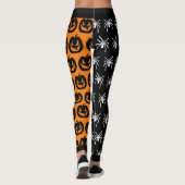 Leggings Cool Orange et Black Spiders et Citrouilles (Dos)