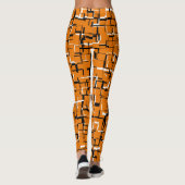 Leggings COOL orange noir blanc (Dos)