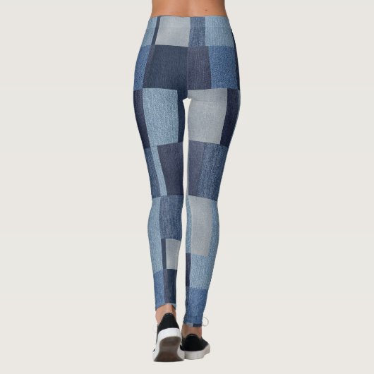 Leggings Cool Patchwork Denim Vintage (Dos)