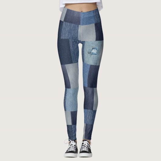Leggings Cool Patchwork Denim Vintage (Devant)
