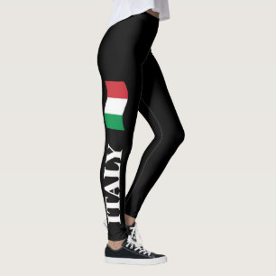 Leggings cool pays fierté motif drapeau noir italien