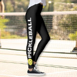 Leggings cool Pickleball Jaune Ball Texte personna<br><div class="desc">Les jambes parfaites pour les amateurs de pickleball. Légumineuses de haute qualité avec le mot PICKLEBALL et un pickleball jaune de chaque côté. Amusez-vous pour un jeu social décontracté ou un match de tournoi - changez facilement la couleur de l'arrière - plan pour correspondre aux couleurs de votre club/équipe. Il...</div>