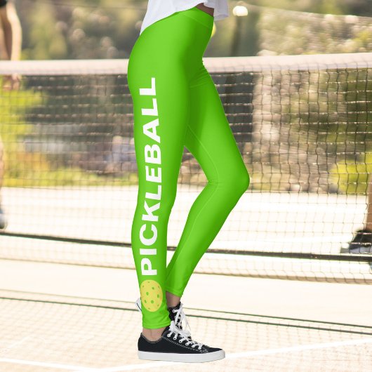Leggings cool Pickleball Jaune Ball Texte personna