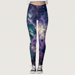 Leggings Cool pourpre de roche de l'espace de galaxie