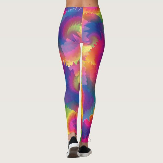 Leggings Cool Rainbow Tie Dye Motif (Dos)