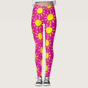 Leggings Cool Rose Jaune Voici Viens Le Fils Soleil D'été