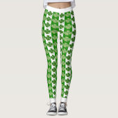 Leggings Cool Shamrock irlandais Bright White Heart (Devant)