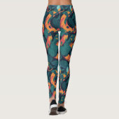 Leggings Cool tendance Orange Snake Motif Jungle Camouflage (Dos)